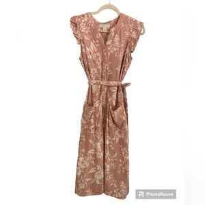 Monteau linen midi dress